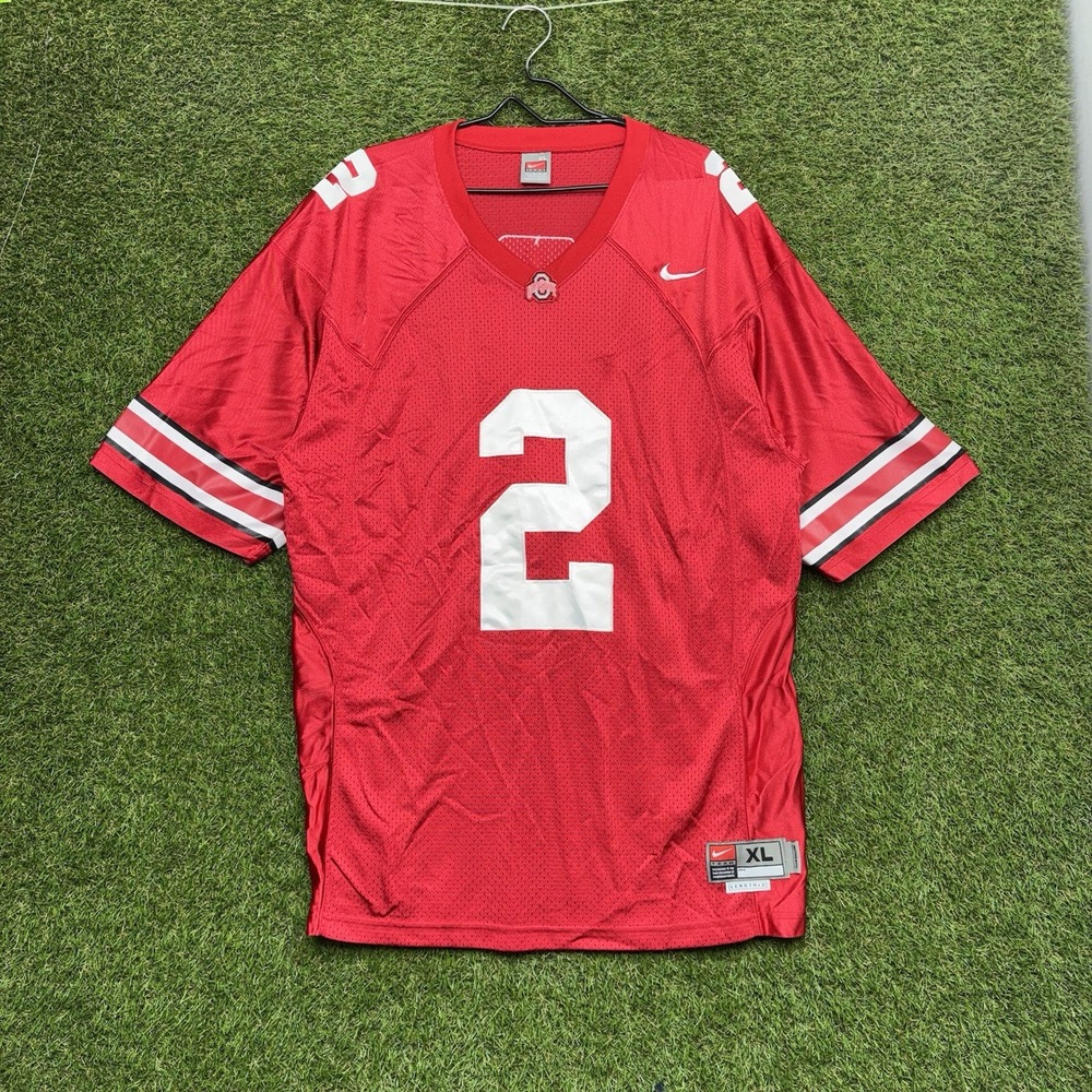Ohio State Buckeyes Nike Football Jersey Mens XL Y2K Red Short Sleeve #2